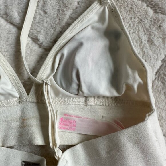 Victoria's Secret PINK | Cream Embroidered Triangle Bralette | Size Extra Small - Picture 10 of 13